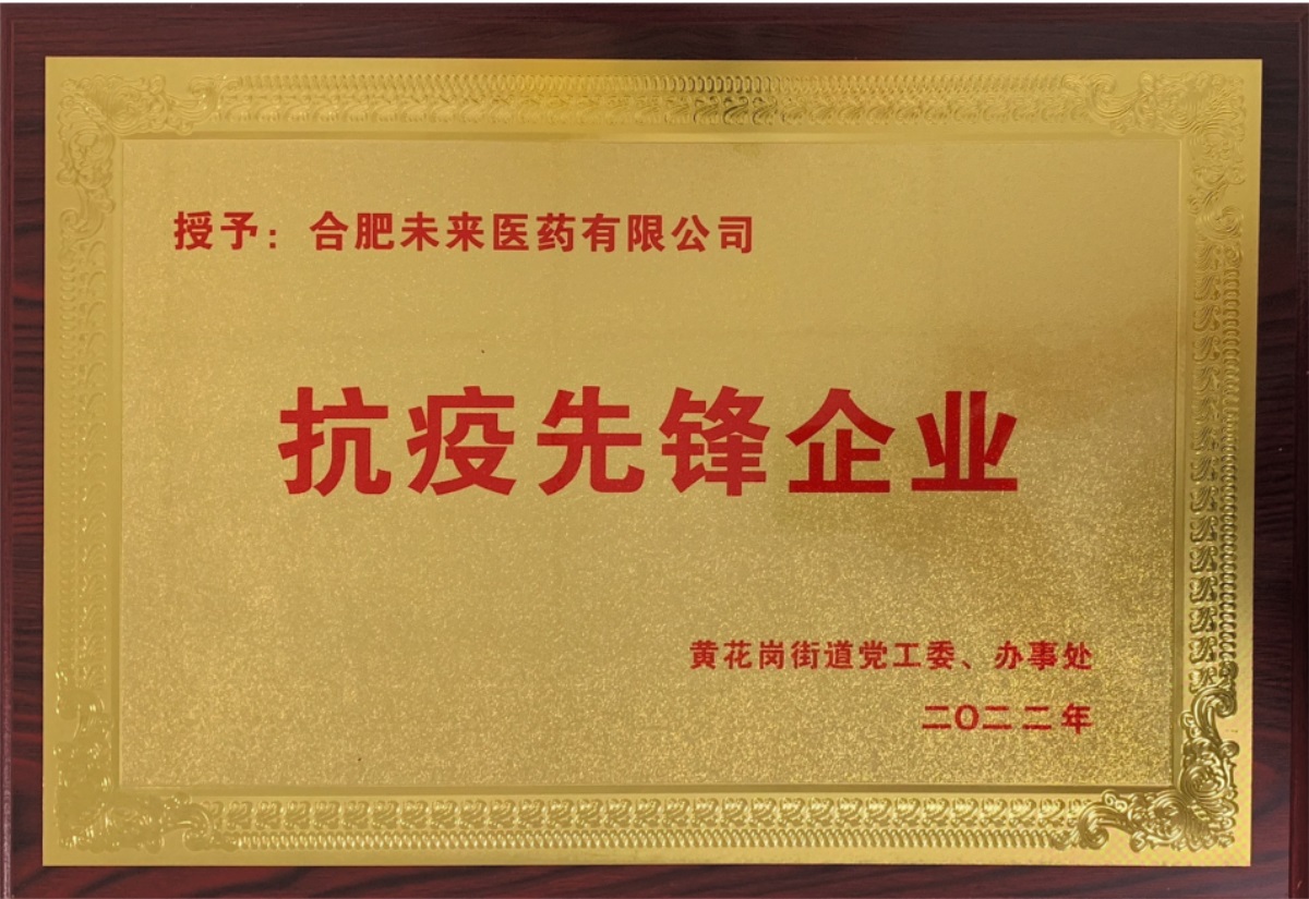 合肥悟空平台有限公司抗疫先锋企业牌匾